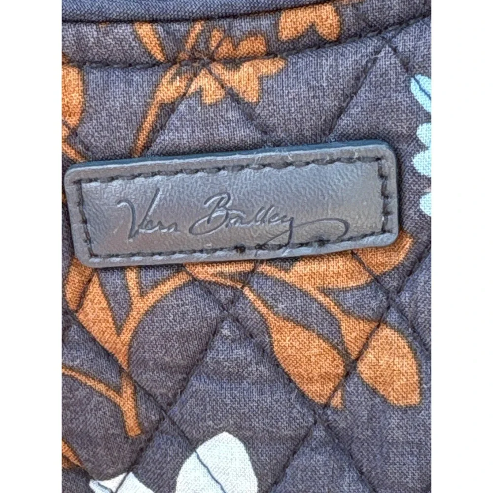 Vera Bradley Night and Day Quilted Floral Shoulder Bag Navy Blue Tote